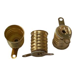 E10螺口灯座小灯泡座螺旋罗丝口物理教学灯座小电珠灯底座铜