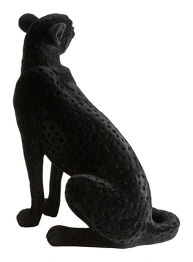 不止C@rtier限量丝绒黑豹摆件