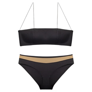 维多利亚性感美背内衣女聚拢小胸无痕细肩带爆款露背抹胸夏季文胸