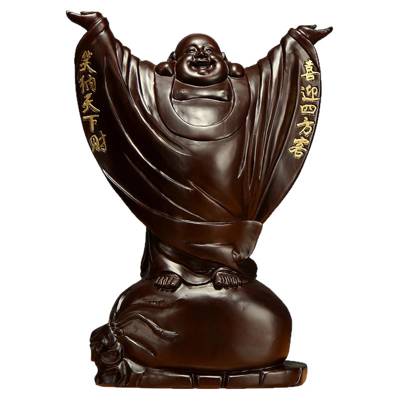 黑檀木雕迎宾开业礼品大肚弥勒佛