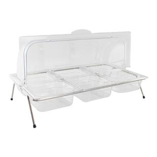 透明盒带盖调味盒八格厨房家用商用冰粉配料盒收纳盒调料奶茶店