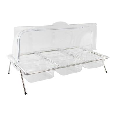 透明盒带盖调味盒八格冰粉配料盒