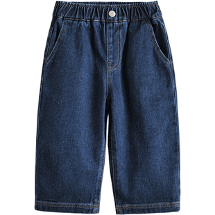 马克珍妮男女童休闲百搭直筒牛仔裤宝宝裤子2025年春装新款551311