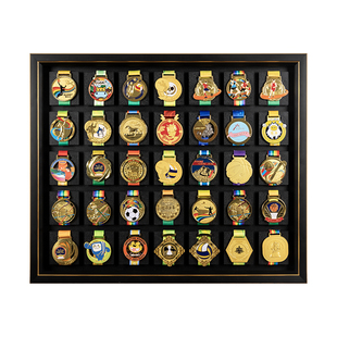 金牌奖牌收纳展示架马拉松奖牌展示框中空立体相框大尺寸挂墙画框