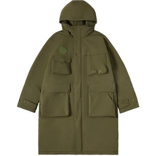 NMAX大码潮牌男装冬新品热特姆蓄热科技长款棉服杜邦三防外套