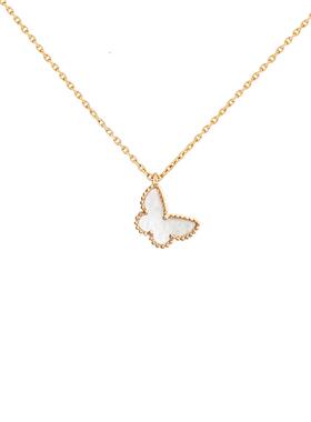 【自营】中古99新梵克雅宝Sweet吊坠项链18K黄金贝母蝴蝶项链