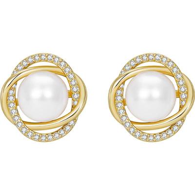 JAY节日礼物珍珠耳钉妈妈耳环