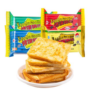 新家园烤馍片早餐烤馍锅巴解馋休闲零食饼干单独小包装整箱批发