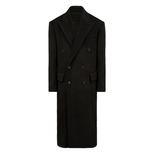 Acme cultum牦牛绒双排扣翻领长款柴斯特菲尔德毛呢大衣男外套冬