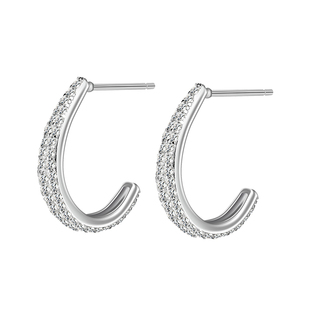 老银匠满天星耳环s925纯银耳钉女款弧形耳扣气质高级感通体银耳饰