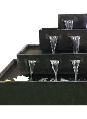 室内园林喷泉瀑布假山