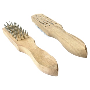 【新品】实木加厚钢钉刷鱼鳞刷钢刷鱼鳞刨刮鱼鳞器杀鱼刀鱼刷包邮