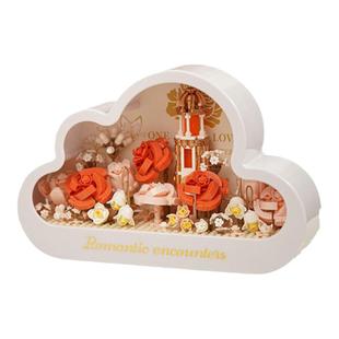 圣诞树积木云朵小夜灯diy拼装玩具桌面摆件送生日圣诞节礼物女生