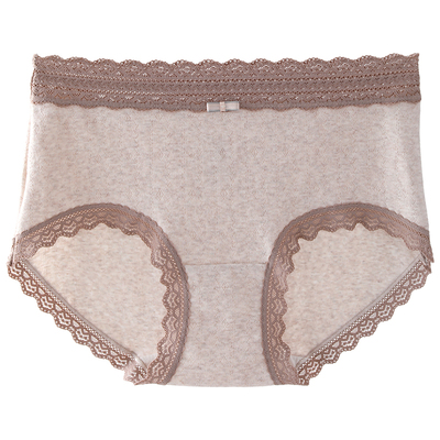 法式蕾丝秋冬纯棉大码胖mm女内裤
