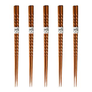 筷子家用高档抗菌防霉铁刀木防滑不变形高级尖头筷子出口品质餐具