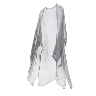 YuanYin慵懒夏复古披挂透ins灰桑蚕法式薄chic极简休闲真丝开衫女