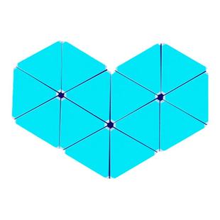 电竞房RGB量子灯 智能奇光板蜂窝灯三角形拾音氛围灯直播间墙壁灯