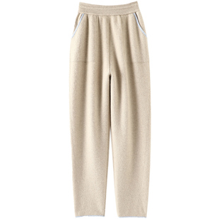 又一神裤！值得狂宠~大克重纯山羊绒裤子女外穿休闲针织裤子加厚