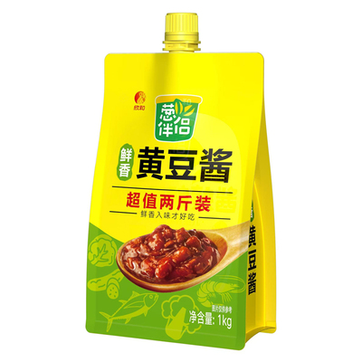 葱伴侣黄豆酱1KG*12袋整箱商用装