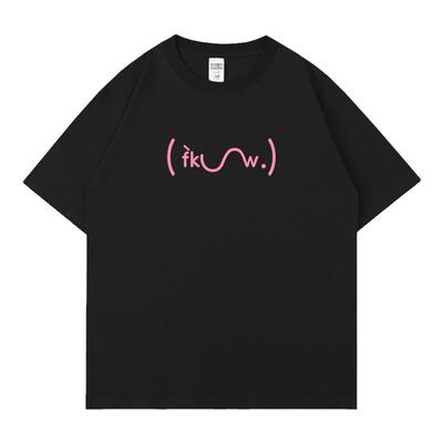 创意线条表情纯棉短袖t恤女
