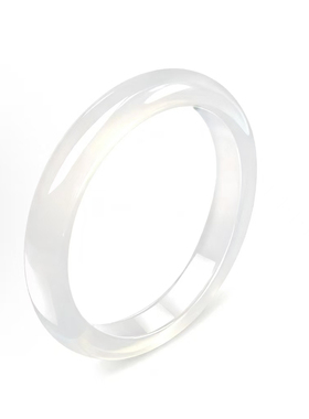 高冰宽版白月光石英岩玉手镯