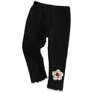 女童打底裤加绒加厚外穿2024新款洋气儿童秋冬装宝宝秋季长裤童装