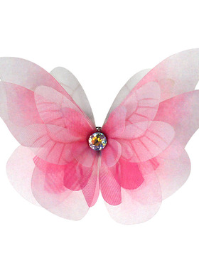 古风汉服旗袍立体粉红蝴蝶开口戒指小众设计高级感甜美原创指环