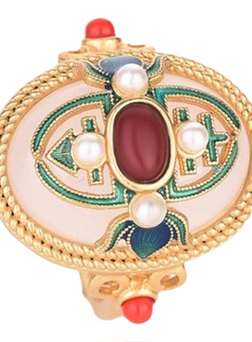 MOMZ魔猫昭昭国潮新中式开口戒指指环新娘秀禾服旗袍古风官方