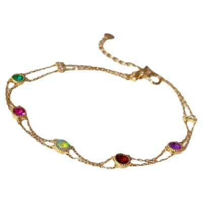 爱慕ADORE手链祖母绿欧泊红宝石