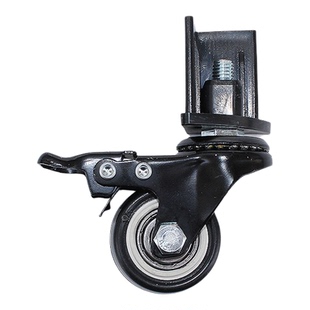 角钢配件货架置物架万向轮葫芦孔立柱适用M8万向轮置物架滑轮耐用