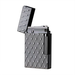 汐仕索朗声打火机清脆钢音侧滑砂轮火机叮一声纯铜刻字定制高档