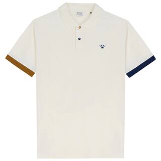 【冰氧酷】Hazzys哈吉斯夏季袖口撞色休闲宽松凉感POLO短袖T恤男