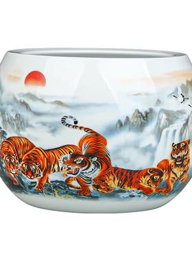 景德镇陶瓷聚宝盆玄关摆件