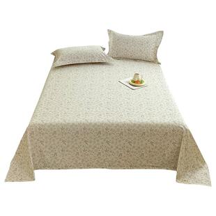 无印良品夏季凉感老粗布床单单件粗布学生宿舍单人被单床盖三件套