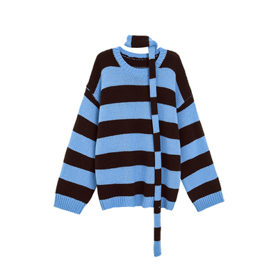 TurnSignal复古条纹毛衣针织衫女
