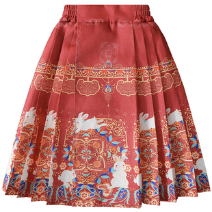 MQDmini女童明制汉服春季2026新款儿童国风马面裙新中式古装春装