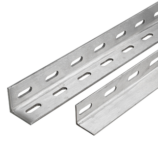 304不锈钢角钢冲孔角铁等边三角铁多孔支架加厚带孔角铁工业支架