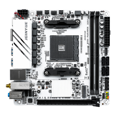 精粤B350主板+WiFi模块套装+蓝牙+天线 支持AM4系列R5 5600 5600X
