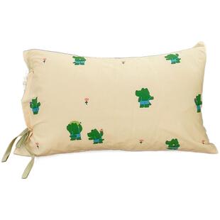 小鳄鱼阿森 原创小鳄鱼插画100全棉枕套可爱系卡通枕芯罩单只全棉