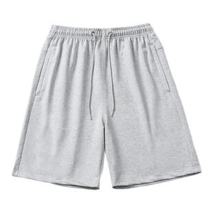 拉链口袋纯棉运动短裤男五分裤夏季薄款宽松跑步篮球休闲针织外穿
