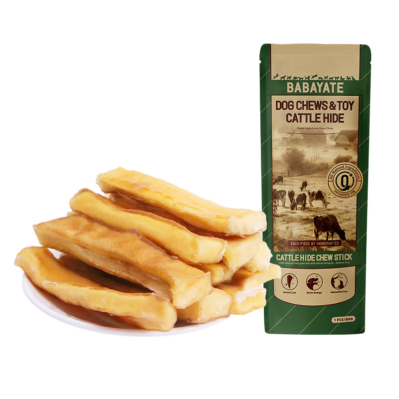 狗狗磨牙棒风干牛皮宠物零食洁齿厚切小中大型犬专用耐磨耐咬咬胶
