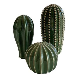 安木良品 大牌订单 北欧风现代居家创意装饰品陶瓷仙人掌民宿摆件