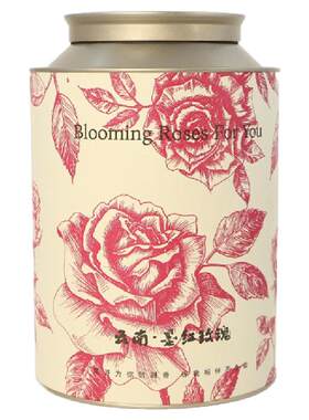 墨红玫瑰云南花茶冻干大朵正品罐装礼盒官方旗舰店玫瑰花茶头茬