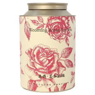 墨红玫瑰云南花茶冻干大朵正品罐装礼盒官方旗舰店玫瑰花茶头茬