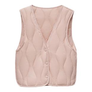 马克华菲轻薄羽绒马甲女款2025冬季新款内搭V领马夹背心贴身内胆