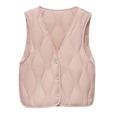 马克华菲V领百搭羽绒马甲