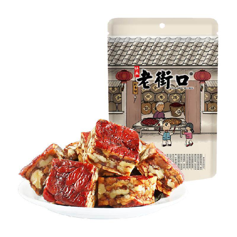 老街口枣仁派255g新疆特产红枣夹核桃仁独立小包枣糕健康零食代餐