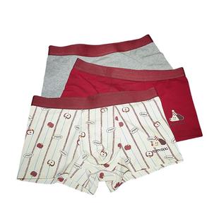 Gukoo/果壳内裤男春夏轰轰小狗印花新款本命年纯棉裆男士内裤组合
