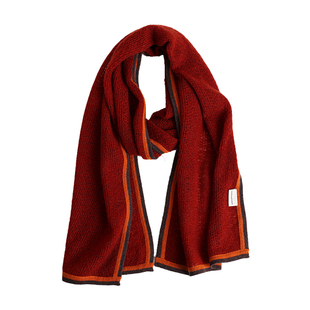 车厘子红100%cashmere纯山羊绒围巾女2025新款冬季保暖加厚