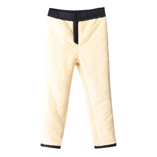 老年人男士加厚绒裤子爸爸男士羊羔绒休闲冲锋裤老人保暖棉裤外穿